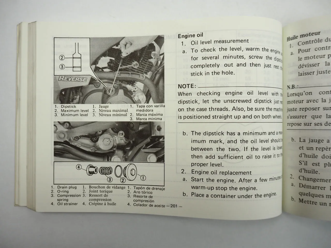 Yamaha YFM225T 2HT Owners Manual Betriebsanleitung 1986 englisch