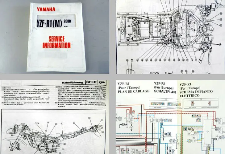 Yamaha YZF-R1 1998-2000 Service Information Wartungsanleitung Reparaturanleitung