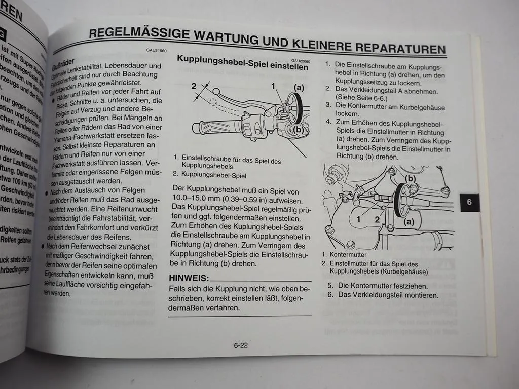 Yamaha YZF R6 RJ05 5SL Bedienungsanleitung Betriebsanleitung 2003