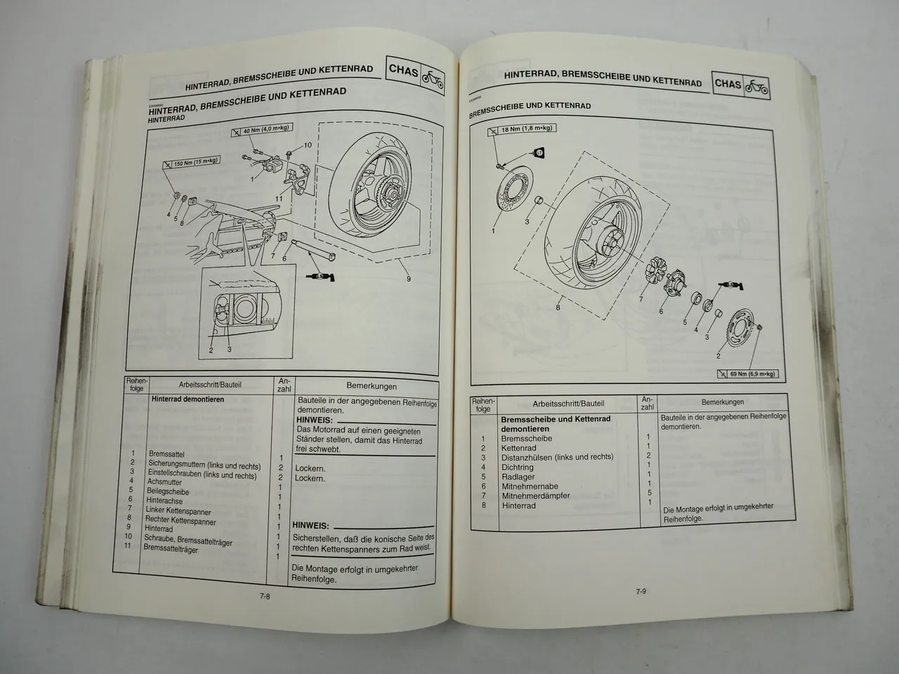 Yamaha YZF R6 RJ03 1999 Werkstatthandbuch Wartungsanleitung Reparaturanleitung