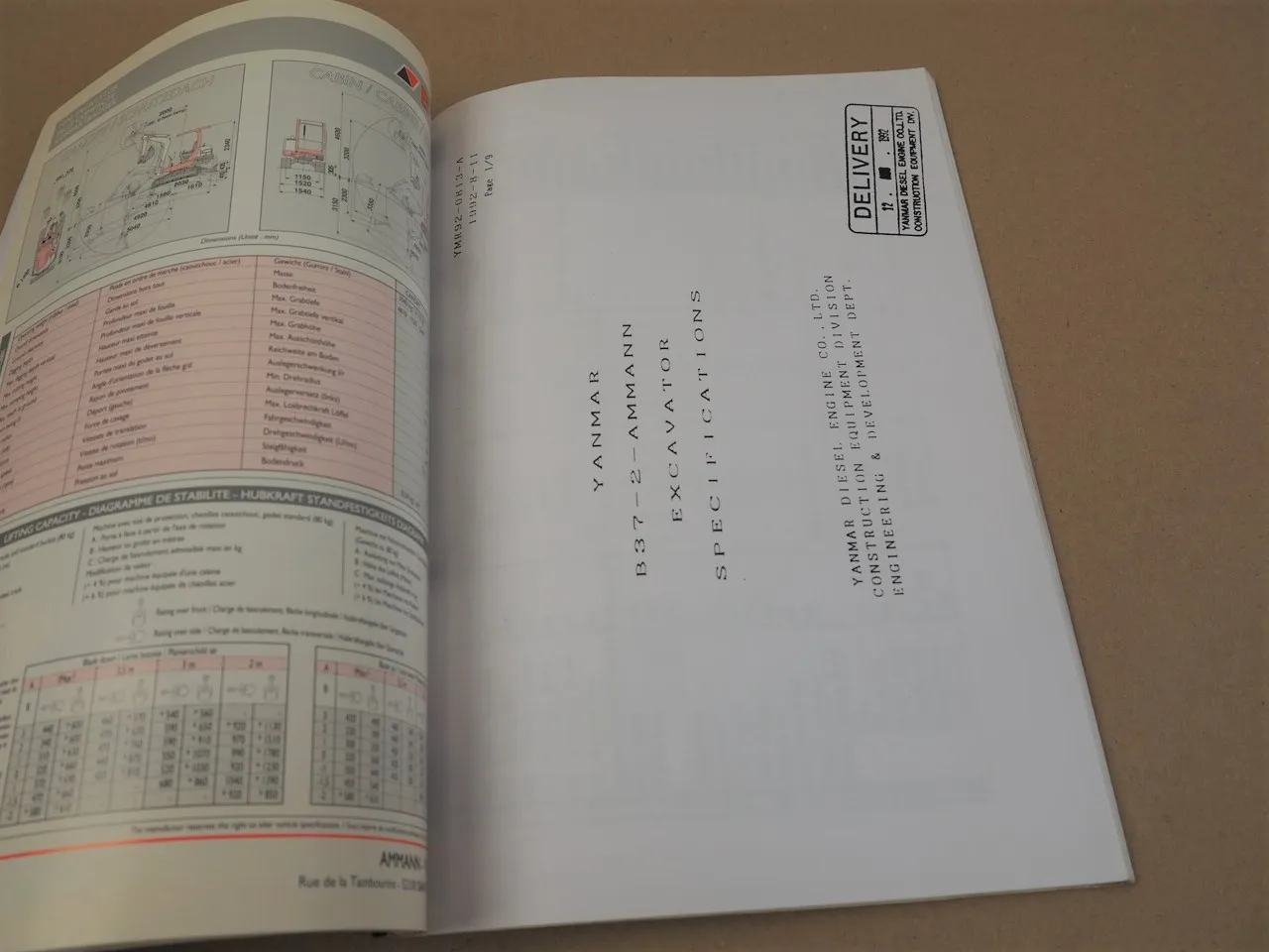 Yanmar Ammann Scoppy B03 05 17-2 22-2 27-2 37-2 50-2 B5 YP401W