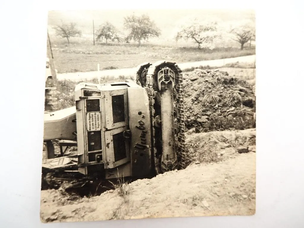 Yumbo Bagger Unfall 8 Fotos ca. 1960er Jahre