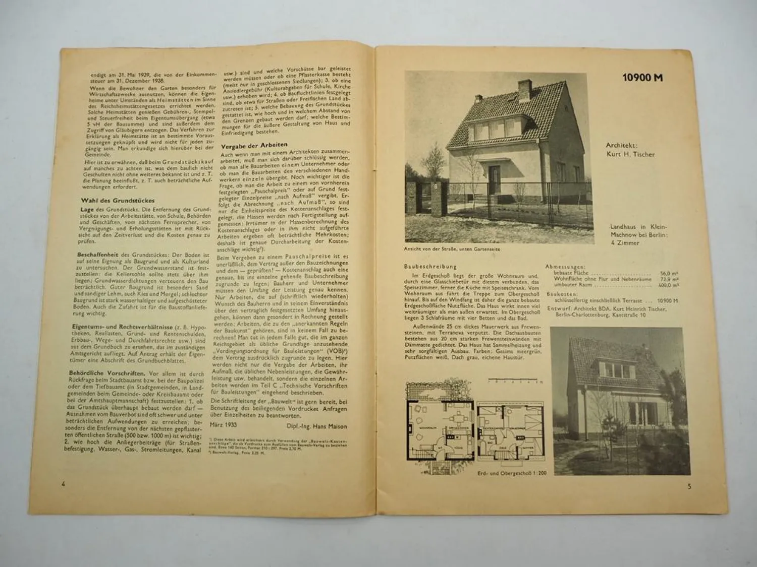 Sonderheft Nr.7 Bauwelt Verlag 25 Einfamilien Häuser 1930er Jahre Architektur