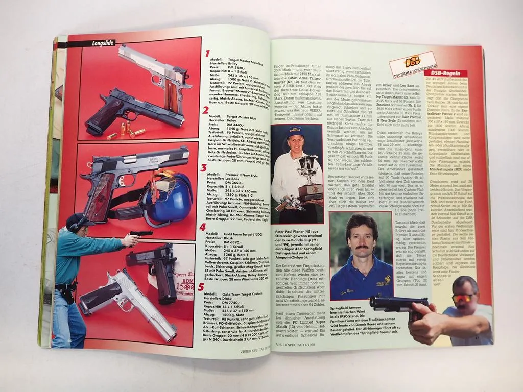 Zeitschrift Visier Special Waffen Sonderheft Nr. 11 Pistolen Kaliber .45ACP 1998