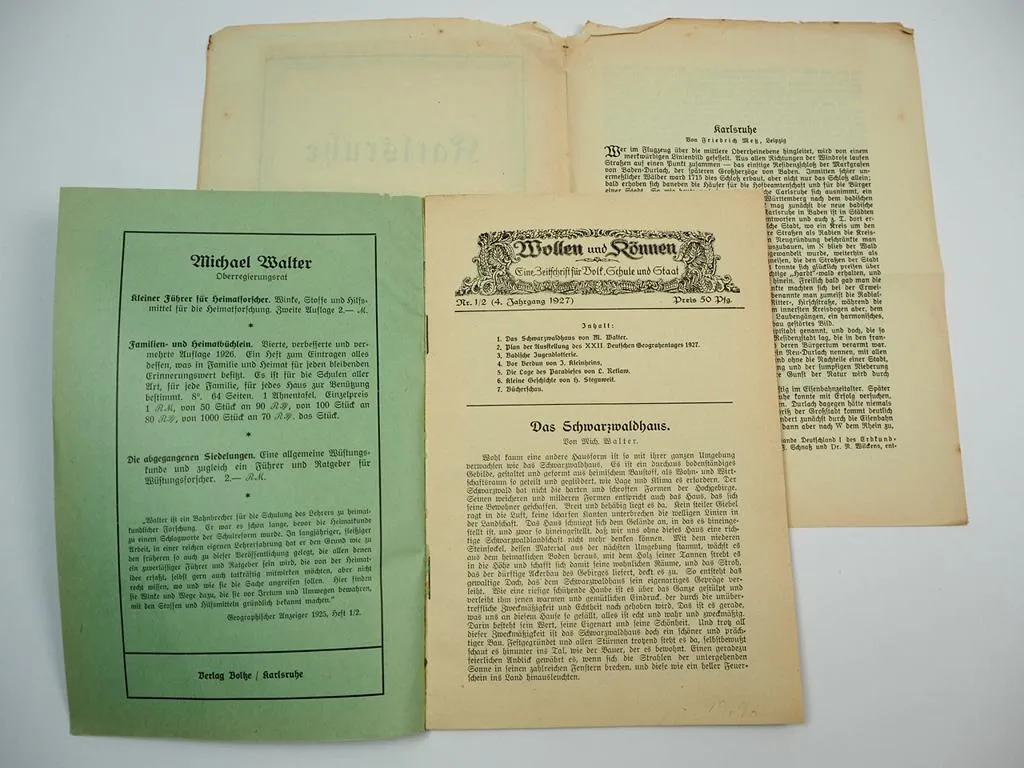 Zeitschrift zum 22. Deutschen Geographentages in Karlsruhe 1927