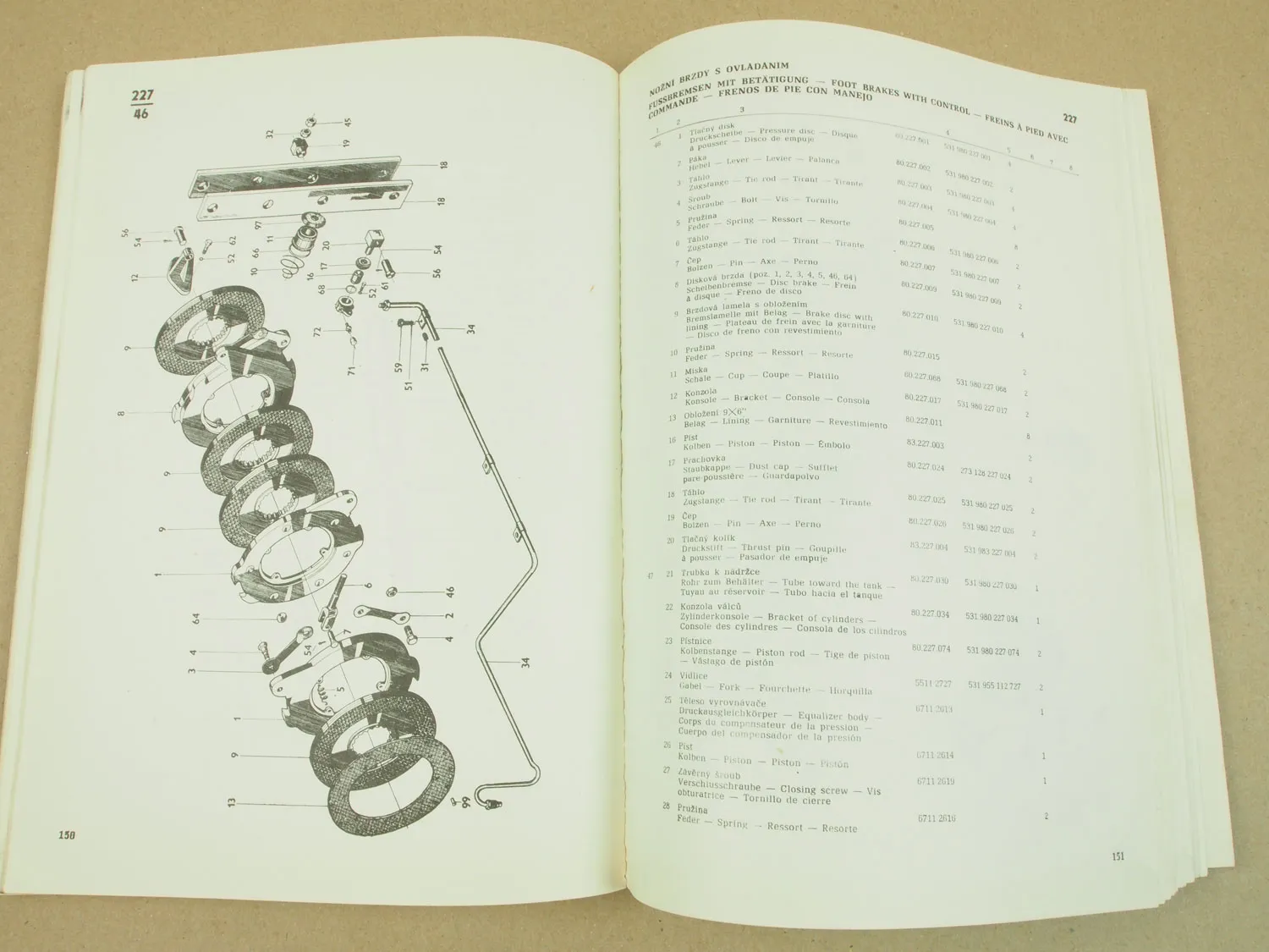 Zetor 10011 10045 16045 Ersatzteilliste Parts List Pieces Rechange 1982 Traktor