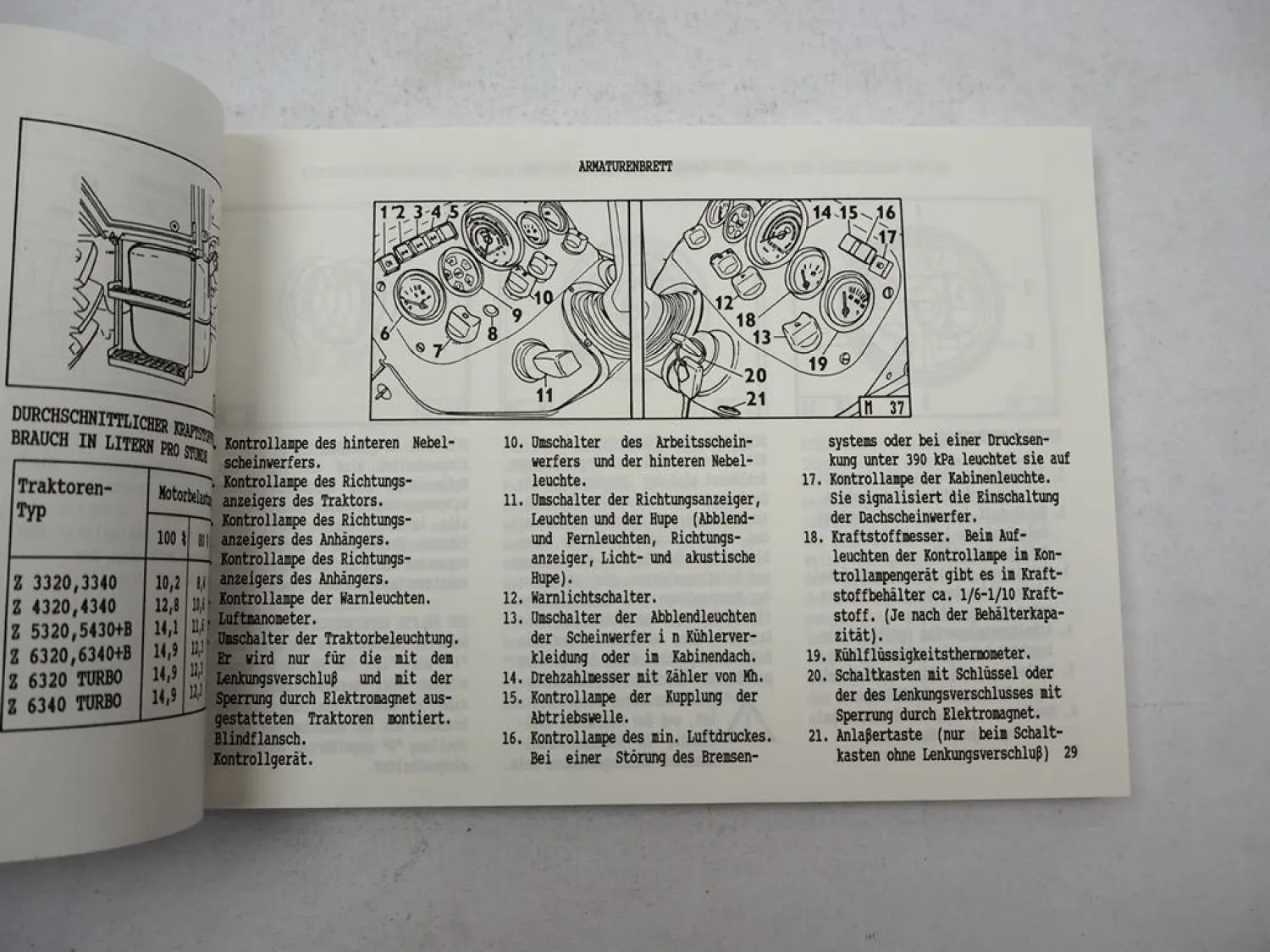 Zetor 3320 4320 5320 6320 3340 bis 6340 Horal Turbo Betriebsanleitung 1993