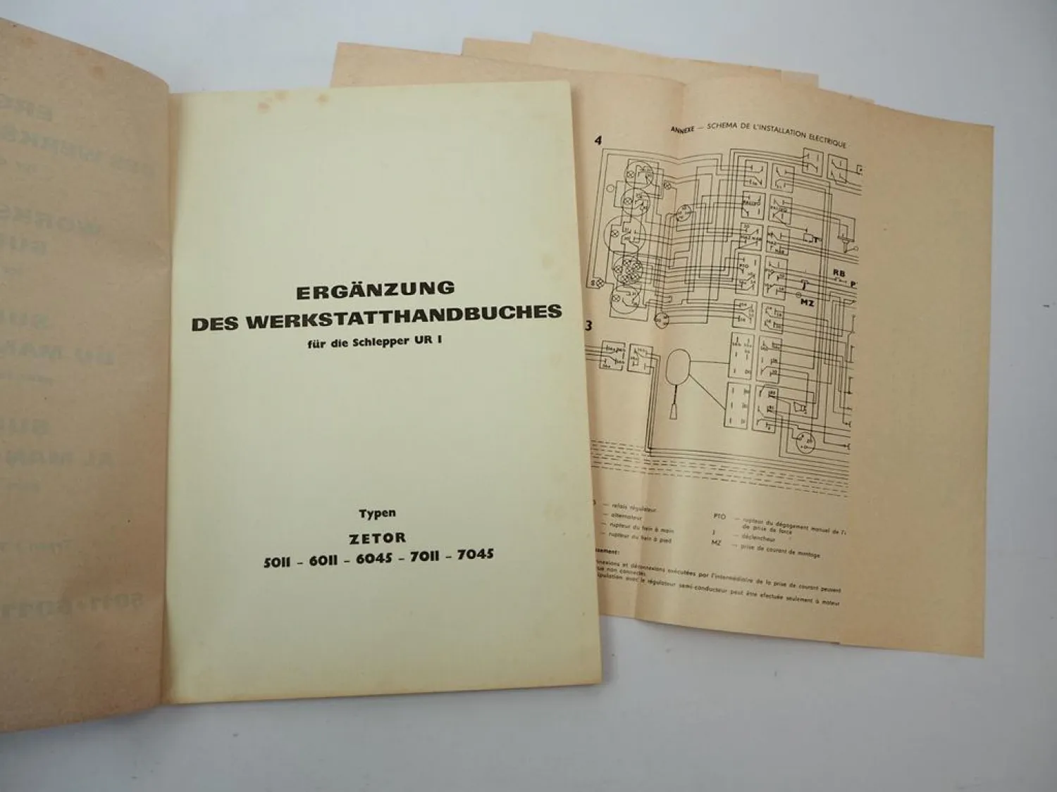 Zetor 5011 6011 6045 7011 7045 Ergänzung Werkstatthandbuch Workshop Manual 1980