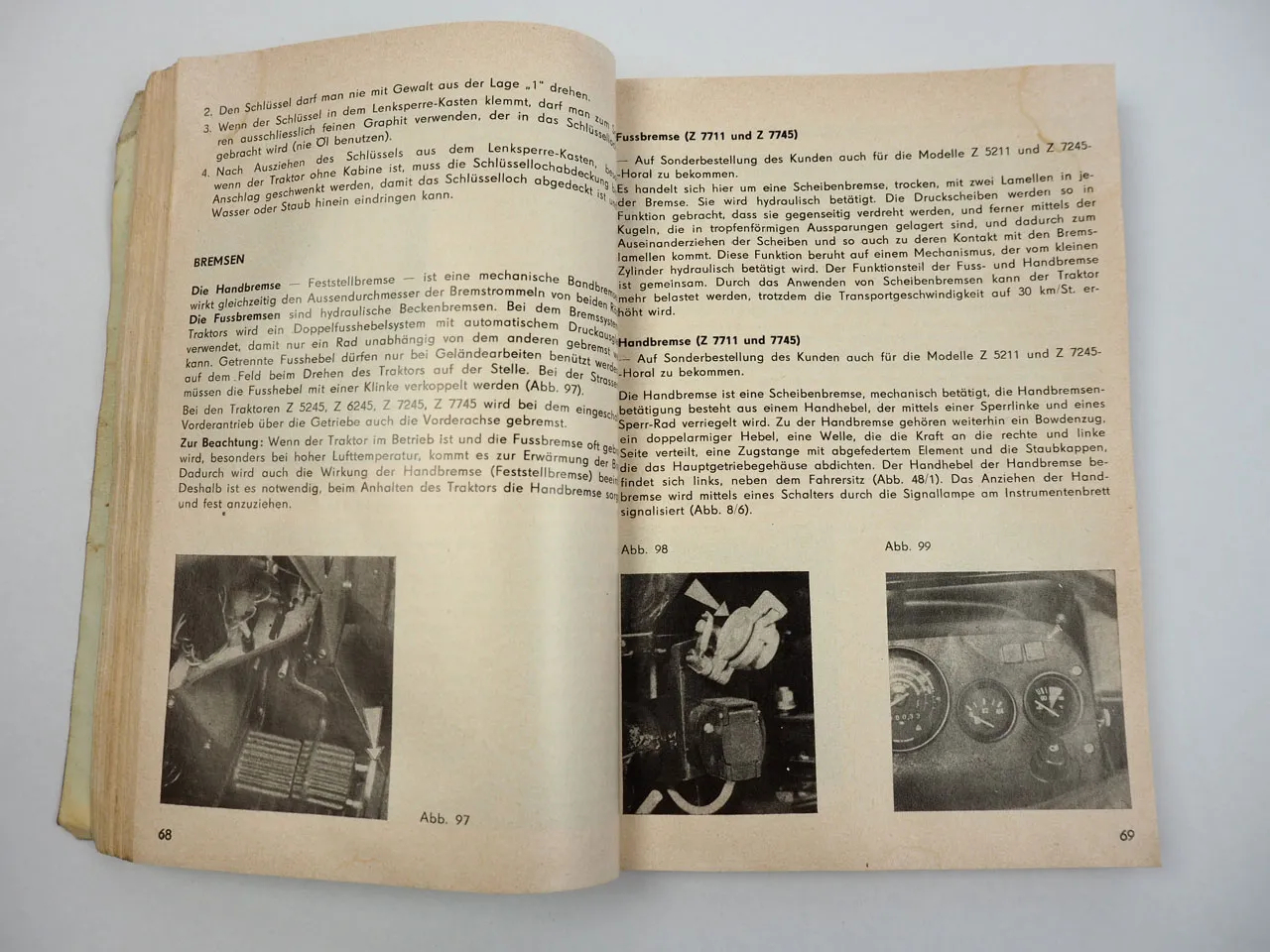 Zetor 5211 5245 6211 6245 7211 7245 7711 7745 Traktor Bedienungsanleitung 1988