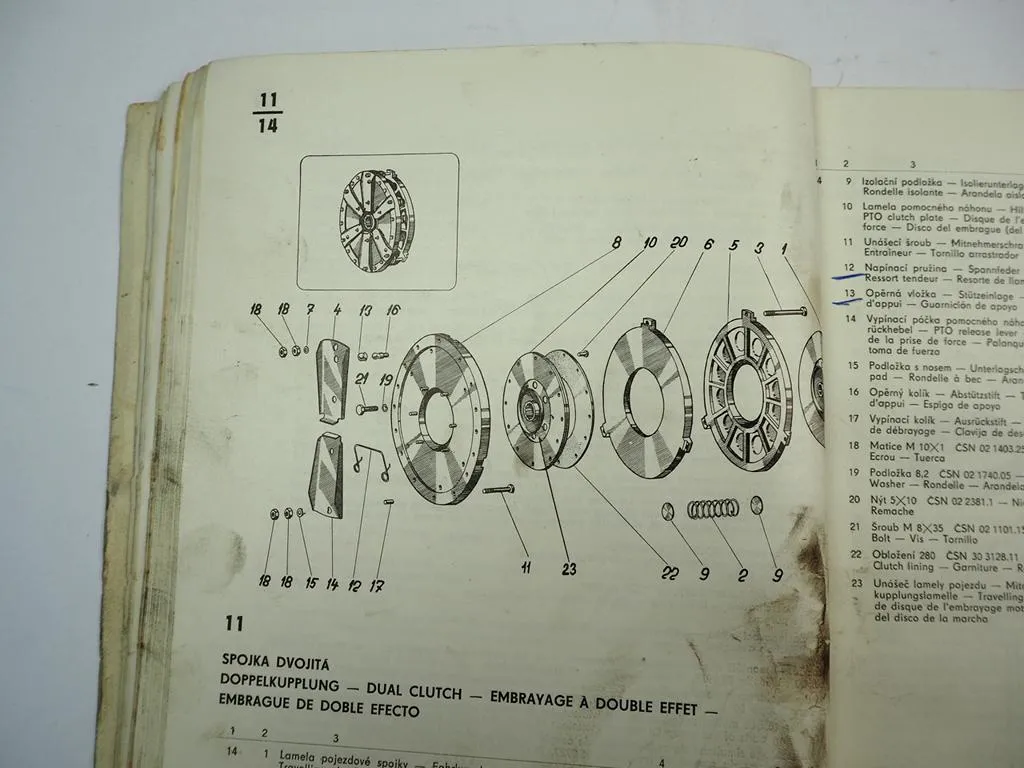 Zetor 6711 6718 Traktor Ersatzteilliste Spare Parts List 1972
