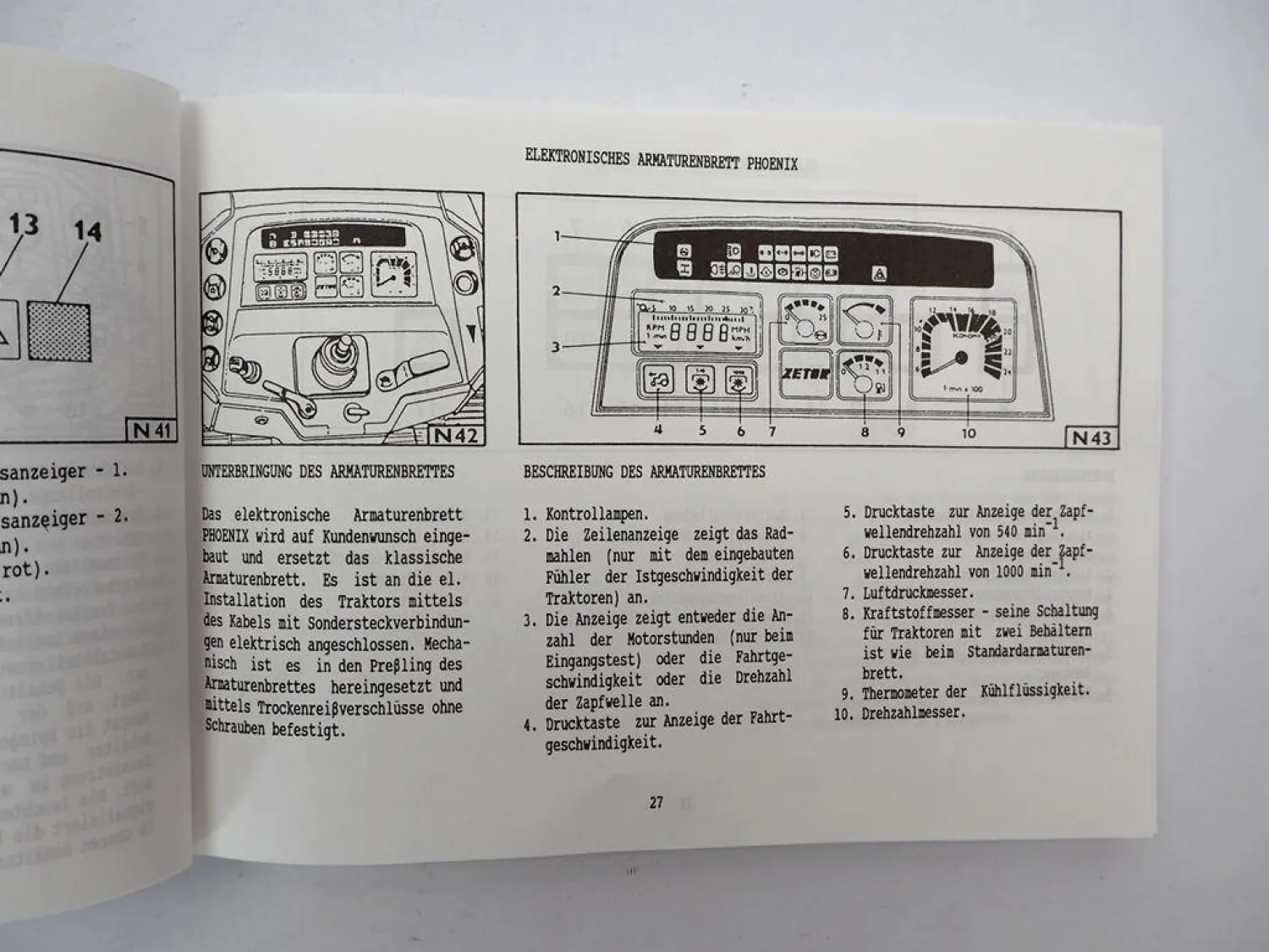 Zetor 7520 7540 8520 8540 9520 9540 10520 10540 Turbo Betriebsanleitung 1995