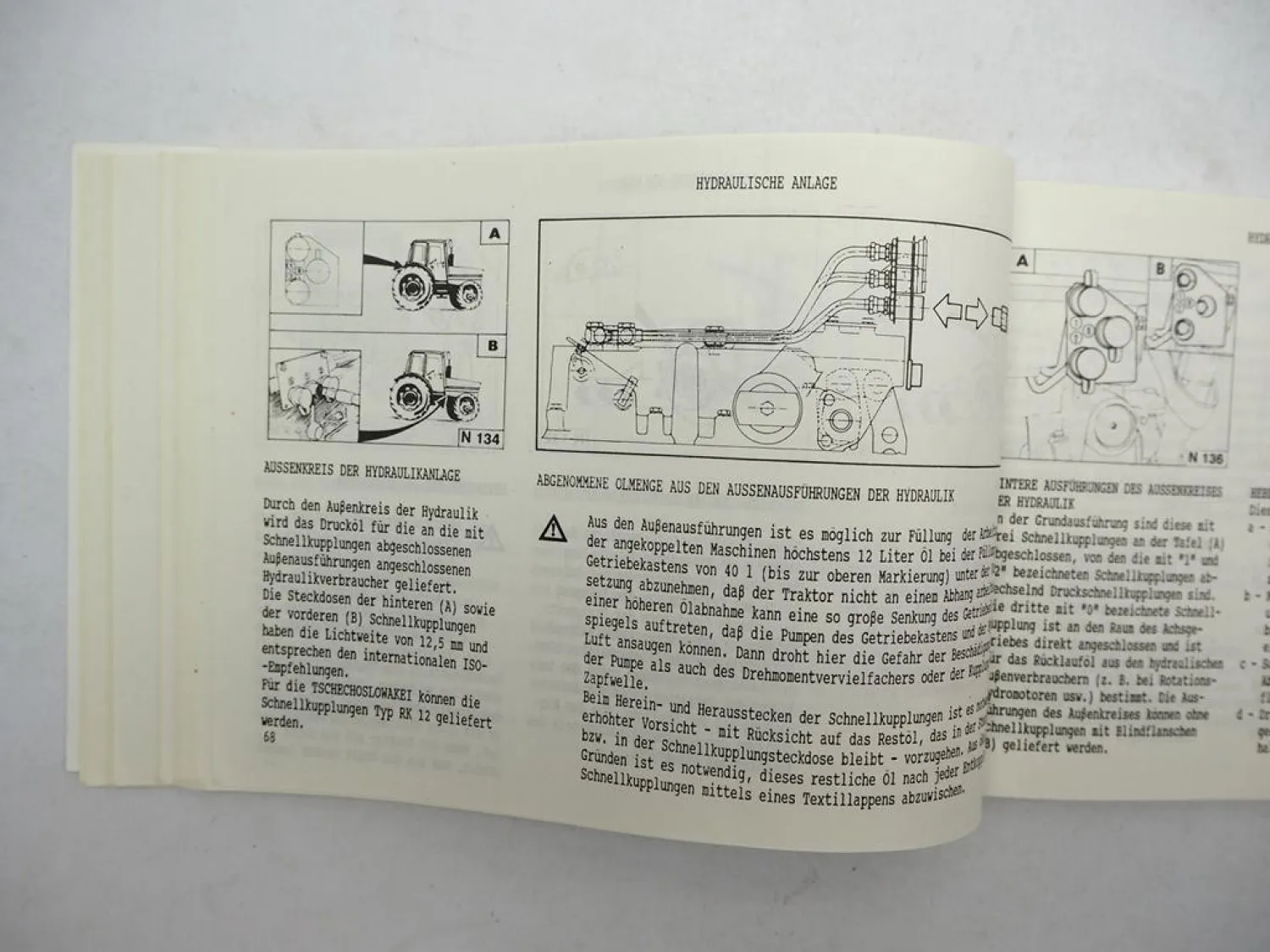 Zetor 8520 8540 9520 9540 Turbo Traktor Betriebsanleitung Bedienung Wartung 1992