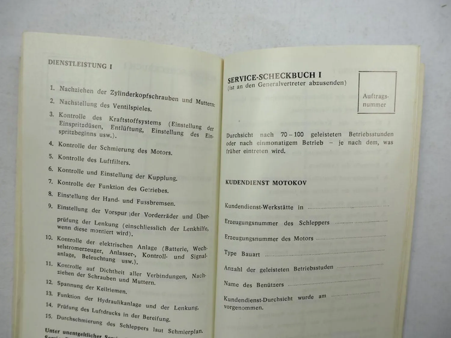 Zetor 9111 9145 14145 Traktor Betriebsanleitung Wartung Scheckbuch 1986