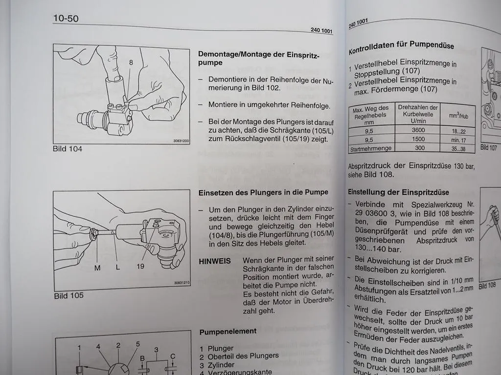 Zettelmeyer ZL 302 Reparaturhilfe Gr. 10 Deutz F4M 1008 Motor Werkstatthandbuch