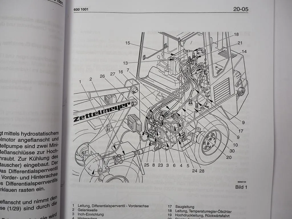 Zettelmeyer ZL 302 Reparaturhilfe Gr. 20 Kraftübertragung Werkstatthandbuch
