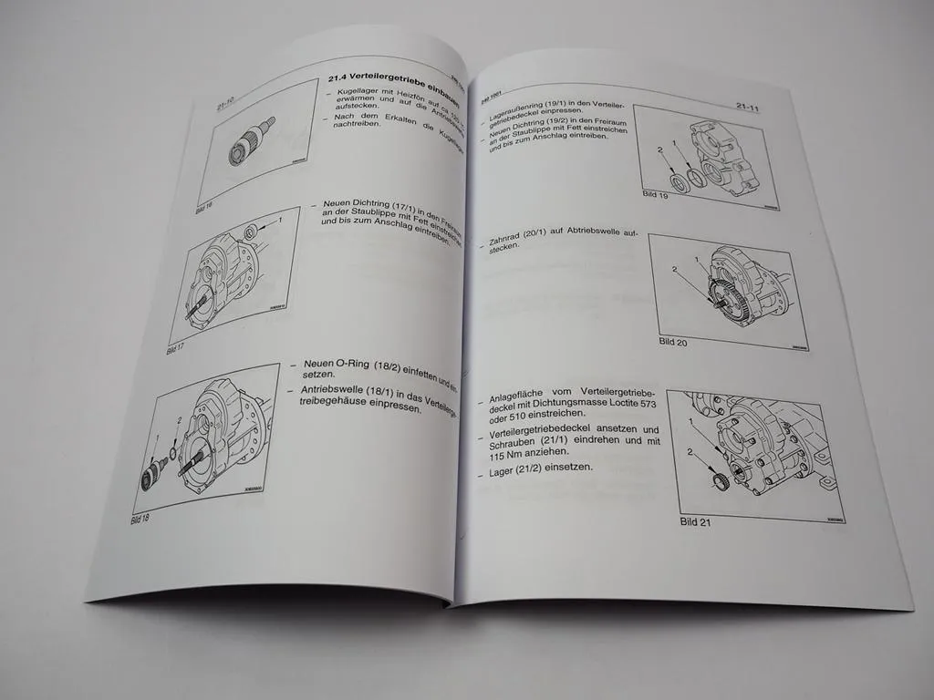 Zettelmeyer ZL 302 Reparaturhilfe Gr. 21 Verteilergetriebe Werkstatthandbuch