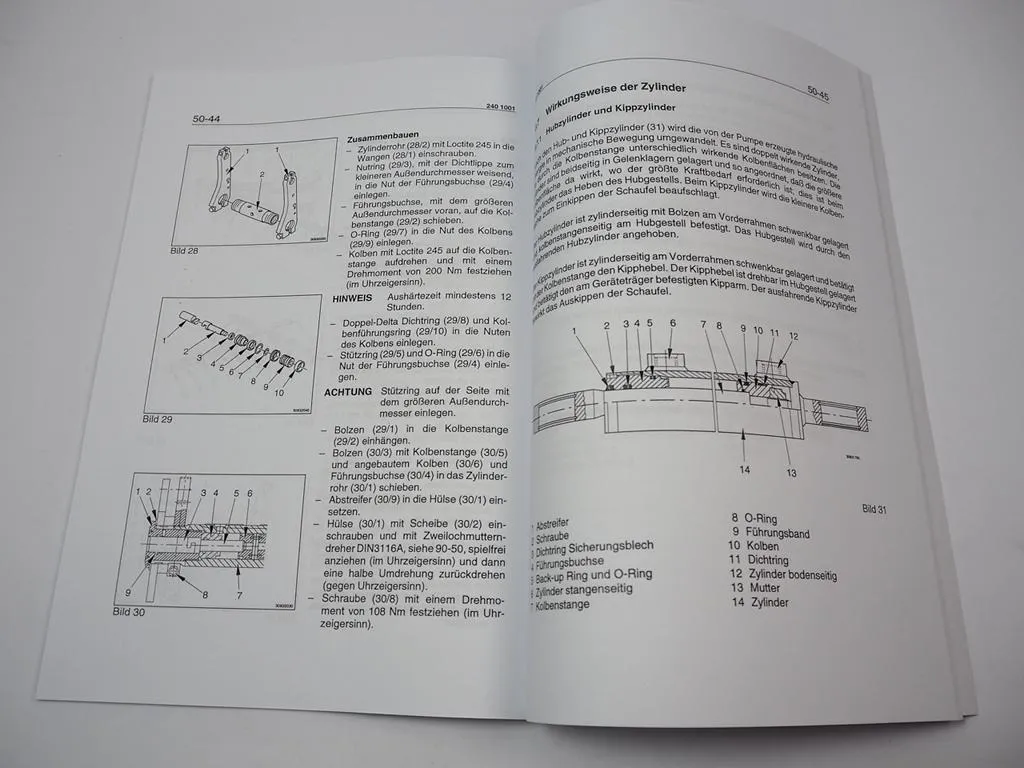 Zettelmeyer ZL 302 Reparaturhilfe Gr. 50 Hydraulische Anlage Hydraulik Werkstatthandbuch