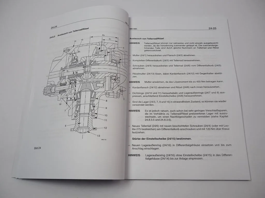 Zettelmeyer ZL 402 Reparaturhilfe Werkstatthandbuch Baugruppe 01, 20-26 Reparaturanleitung