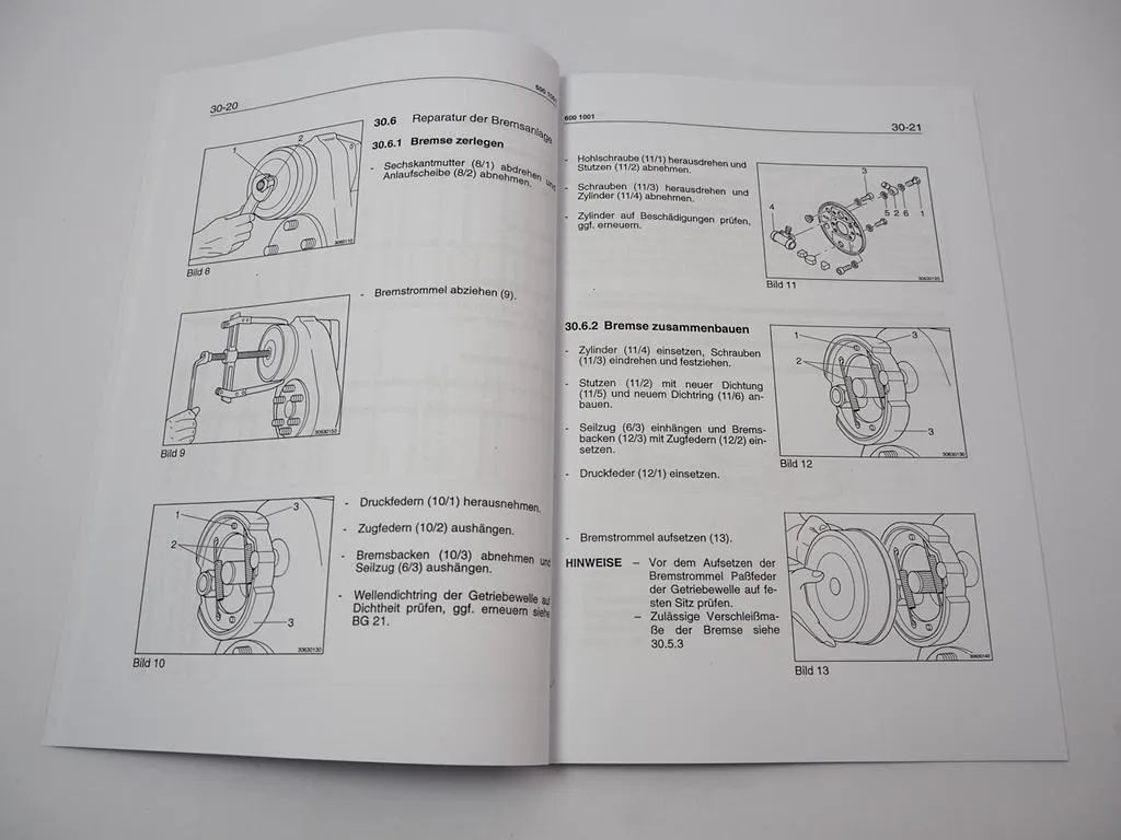 Zettelmeyer ZL 402 Reparaturhilfe Werkstatthandbuch Baugruppe 30, 40 Reparaturanleitung