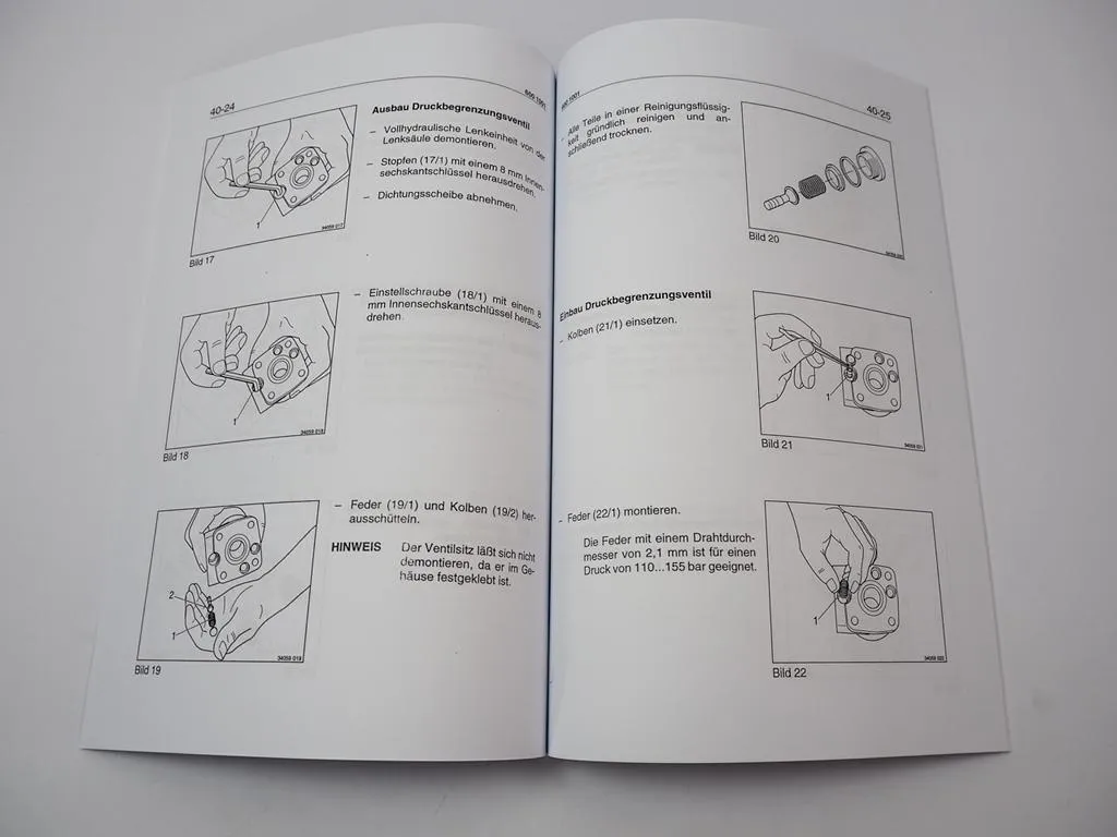 Zettelmeyer ZL 402 Reparaturhilfe Werkstatthandbuch Baugruppe 30, 40 Reparaturanleitung