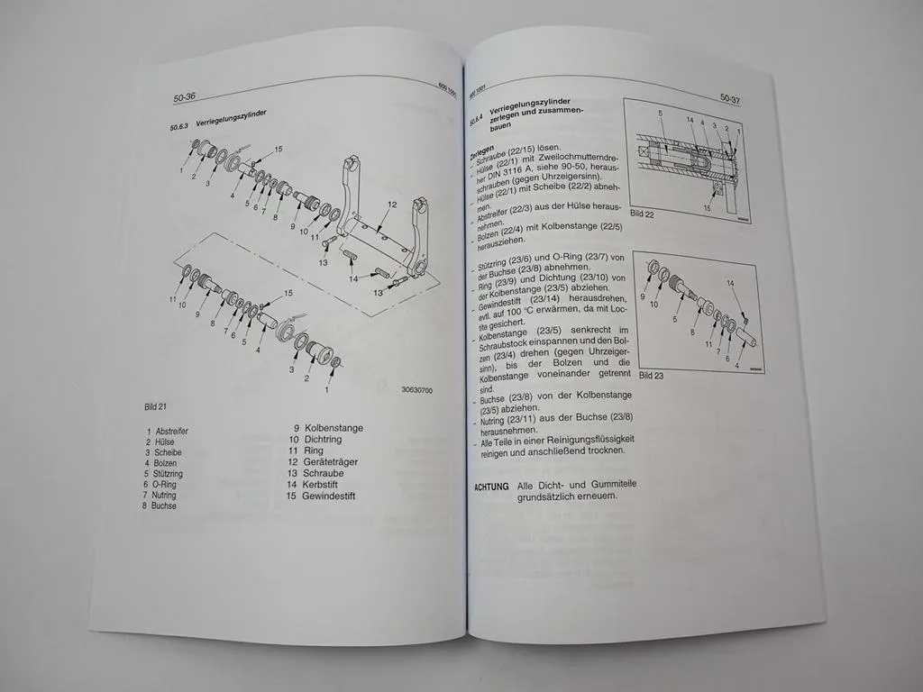 Zettelmeyer ZL 402 Reparaturhilfe Werkstatthandbuch Baugruppe 50, 60 Reparaturanleitung