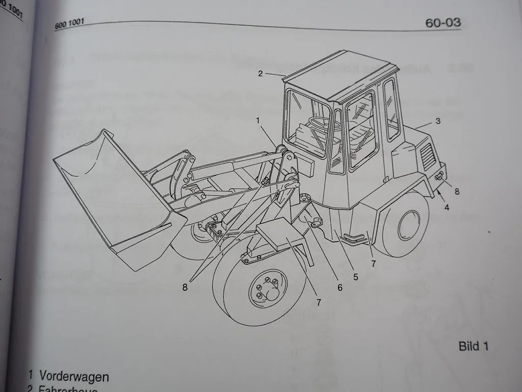 Zettelmeyer ZL 402 Reparaturhilfe Werkstatthandbuch Baugruppe 50, 60 Reparaturanleitung