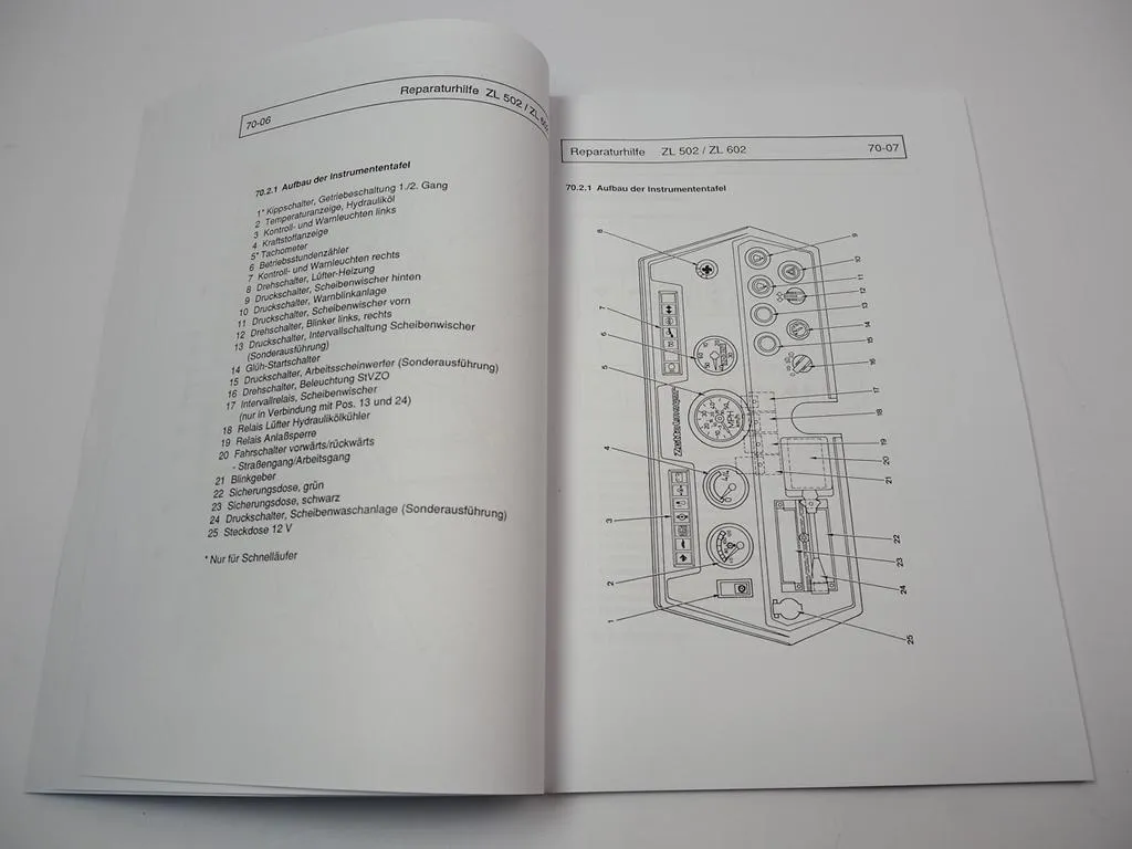 Zettelmeyer ZL 502 602 S/Si B/C Reparaturhilfe Elektrische Anlage Werkstatthandbuch