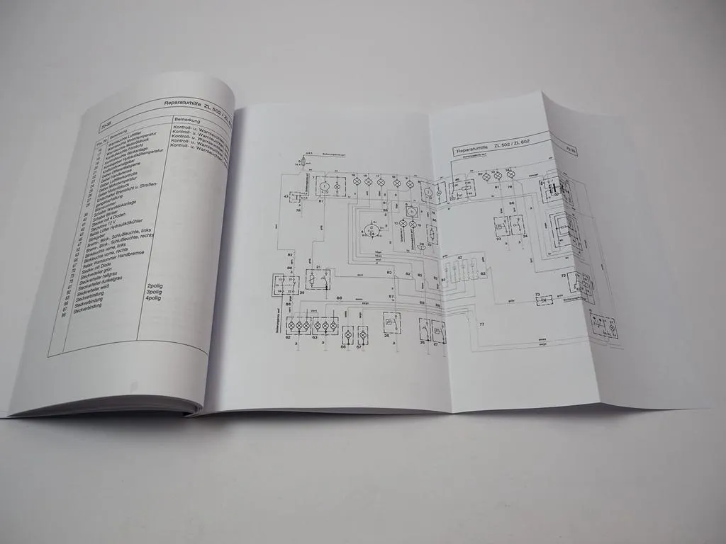 Zettelmeyer ZL 502 602 S/Si B/C Reparaturhilfe Elektrische Anlage Werkstatthandbuch