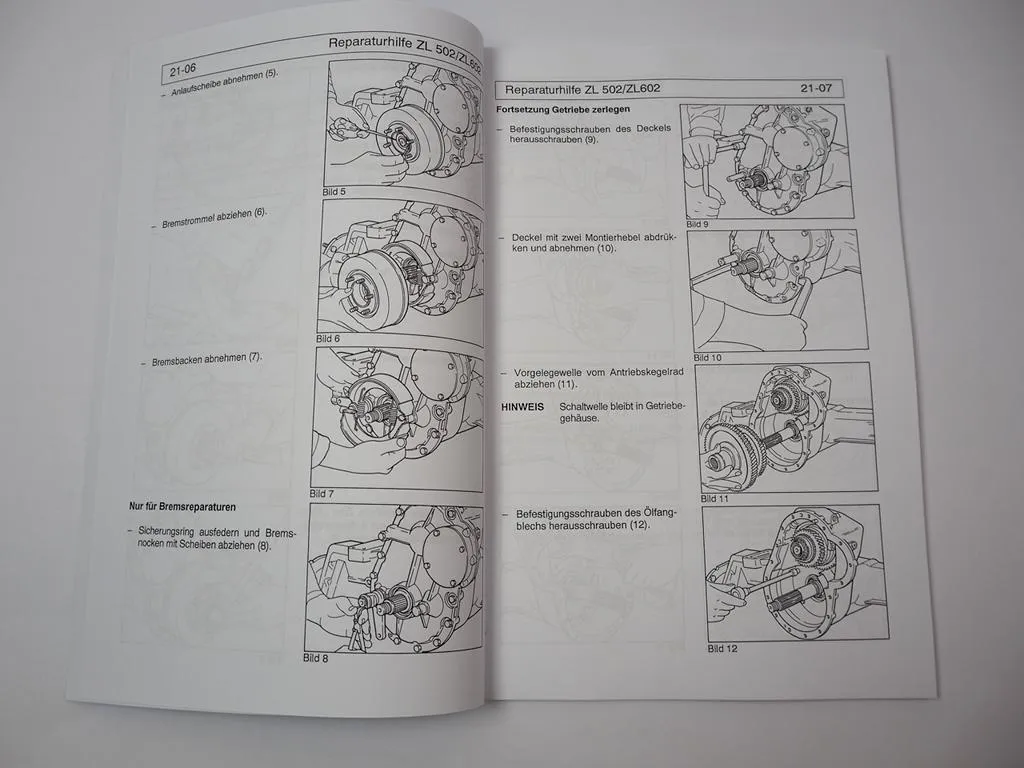 Zettelmeyer ZL 502 602 S/Si B/C Reparaturhilfe Getriebe Achsen Werkstatthandbuch