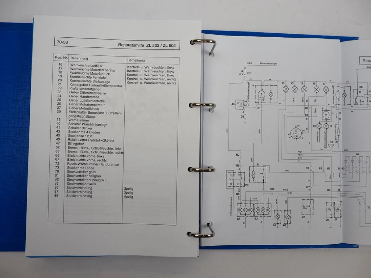 Zettelmeyer ZL 502 602 S/Si Serie B/C Reparaturhilfe Radlader Werkstatthandbuch