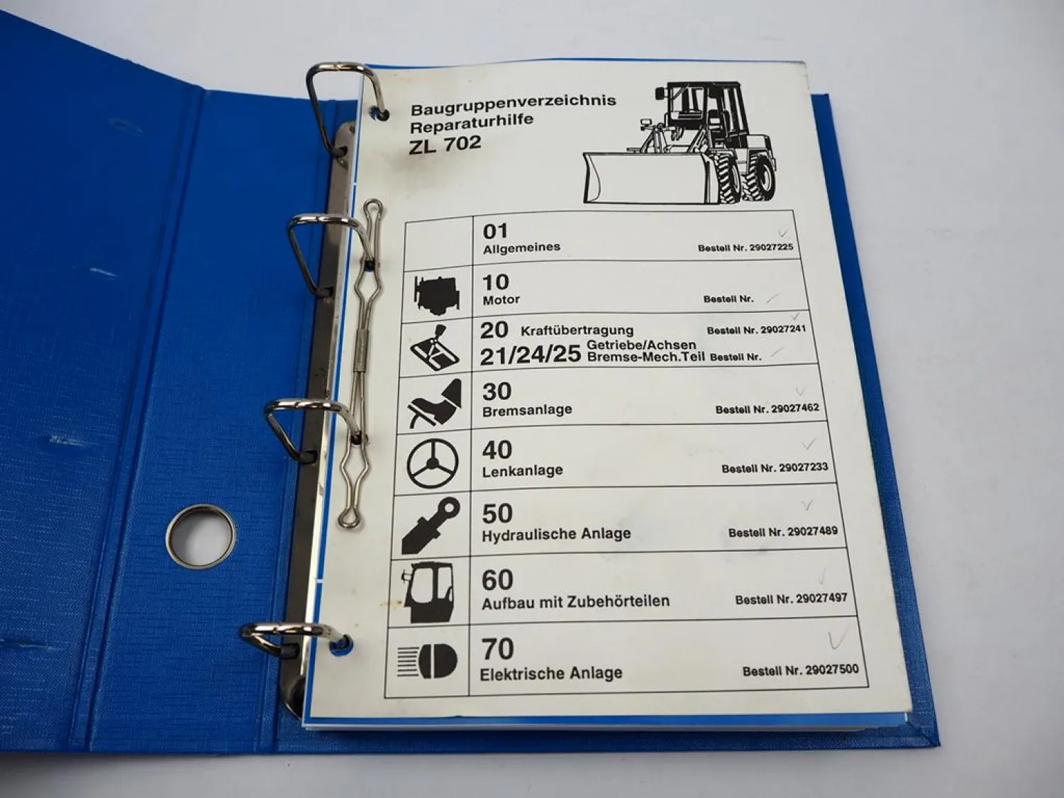 Zettelmeyer ZL 702 Reparaturhilfe & Schaltpläne Werkstatthandbuch