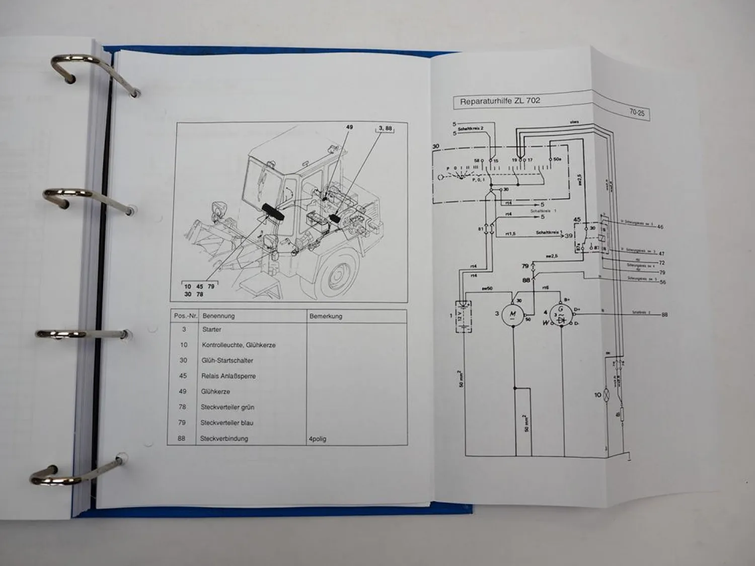 Zettelmeyer ZL 702 Reparaturhilfe & Schaltpläne Werkstatthandbuch