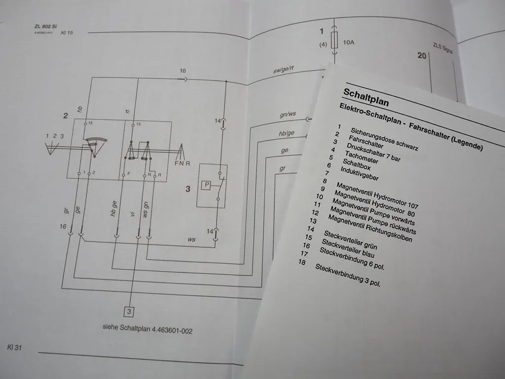 Zettelmeyer ZL 802 802i S Si Reparaturhilfe Allgemeines & Elektrik Werkstatthandbuch