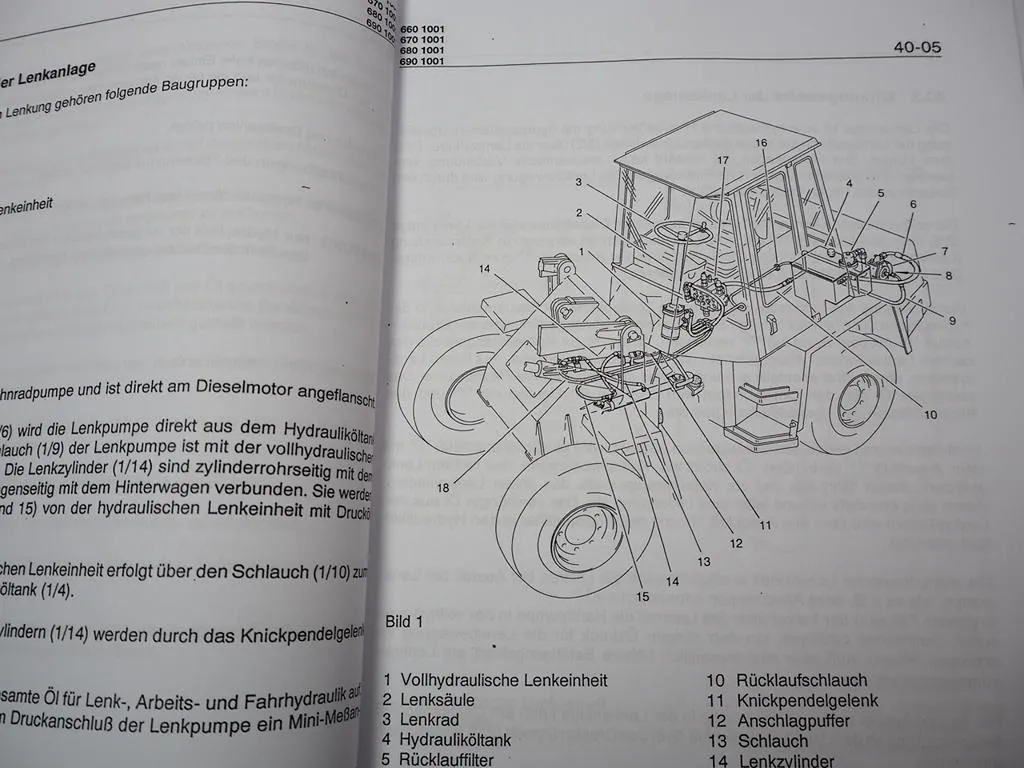 Zettelmeyer ZL 802 802i S Si Reparaturhilfe Gr. 40 Lenkanlage Lenkung Werkstatthandbuch