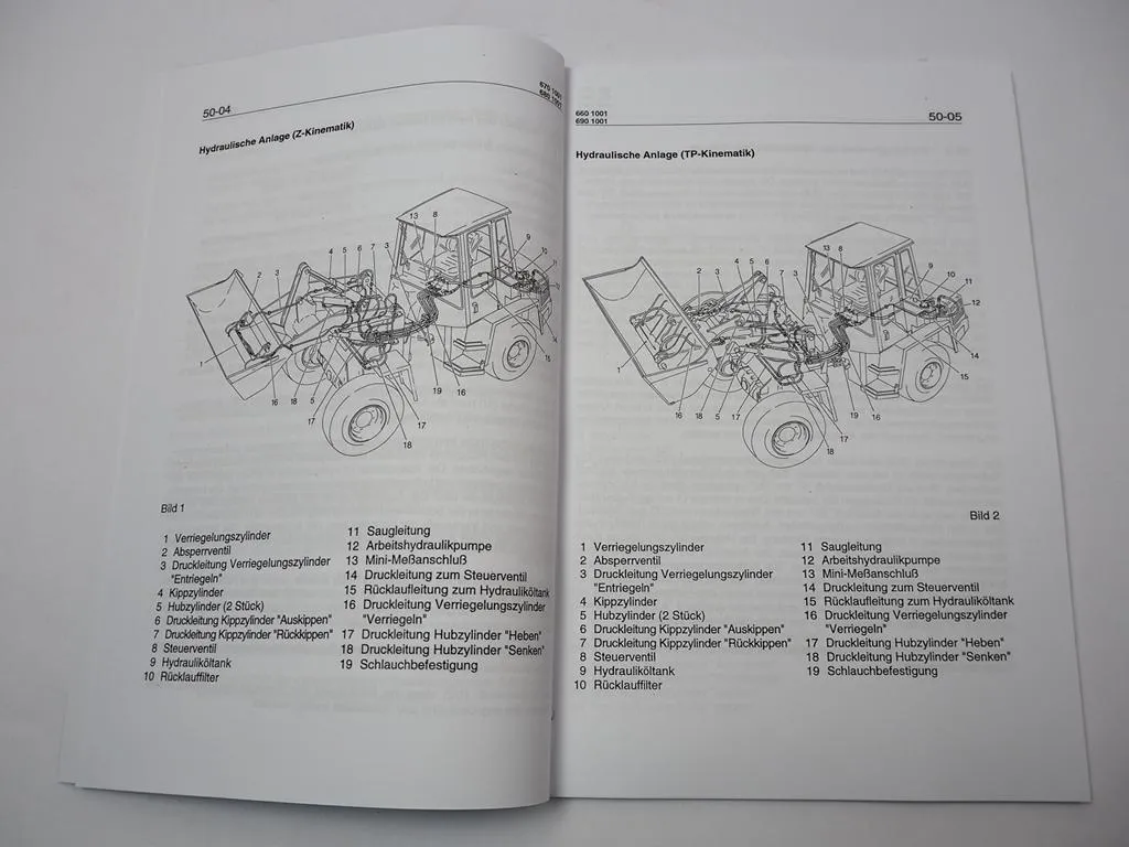Zettelmeyer ZL 802 802i S Si Reparaturhilfe Gr. 50 Hydraulische Anlage Hydraulik Werkstatthandbuch