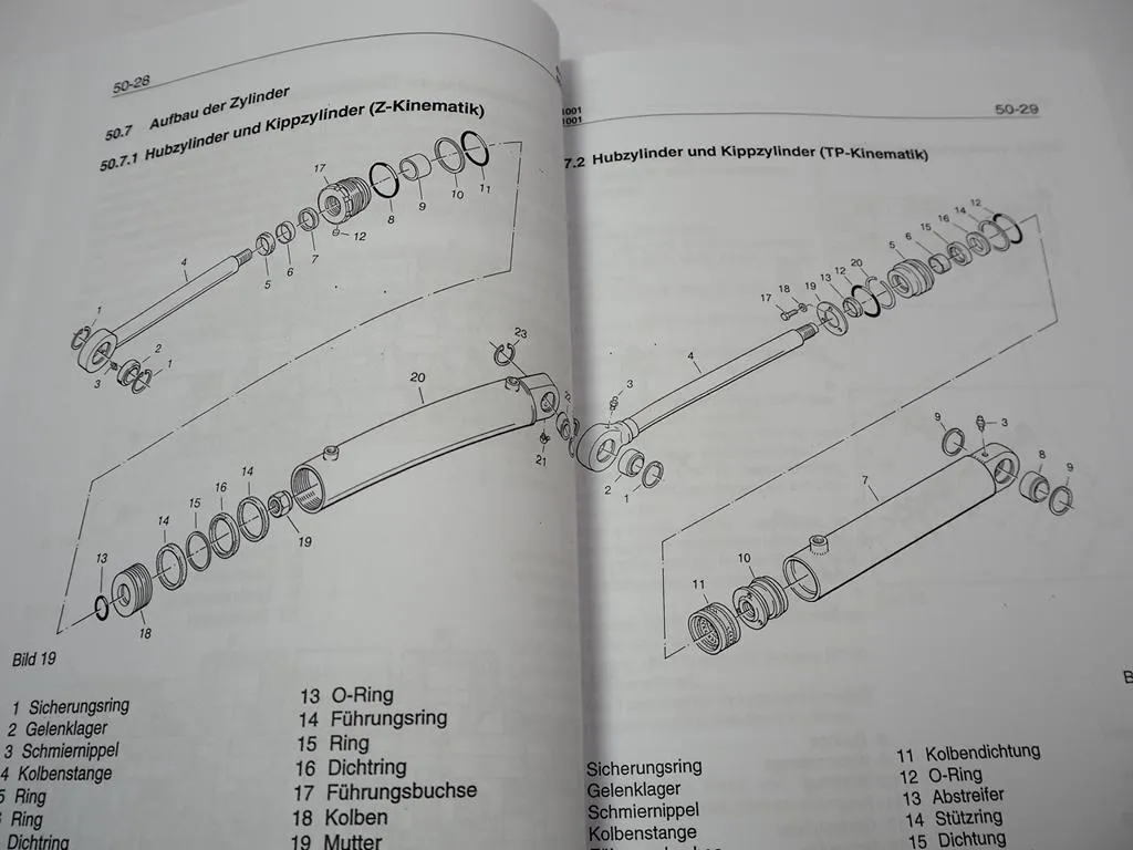 Zettelmeyer ZL 802 802i S Si Reparaturhilfe Gr. 50 Hydraulische Anlage Hydraulik Werkstatthandbuch