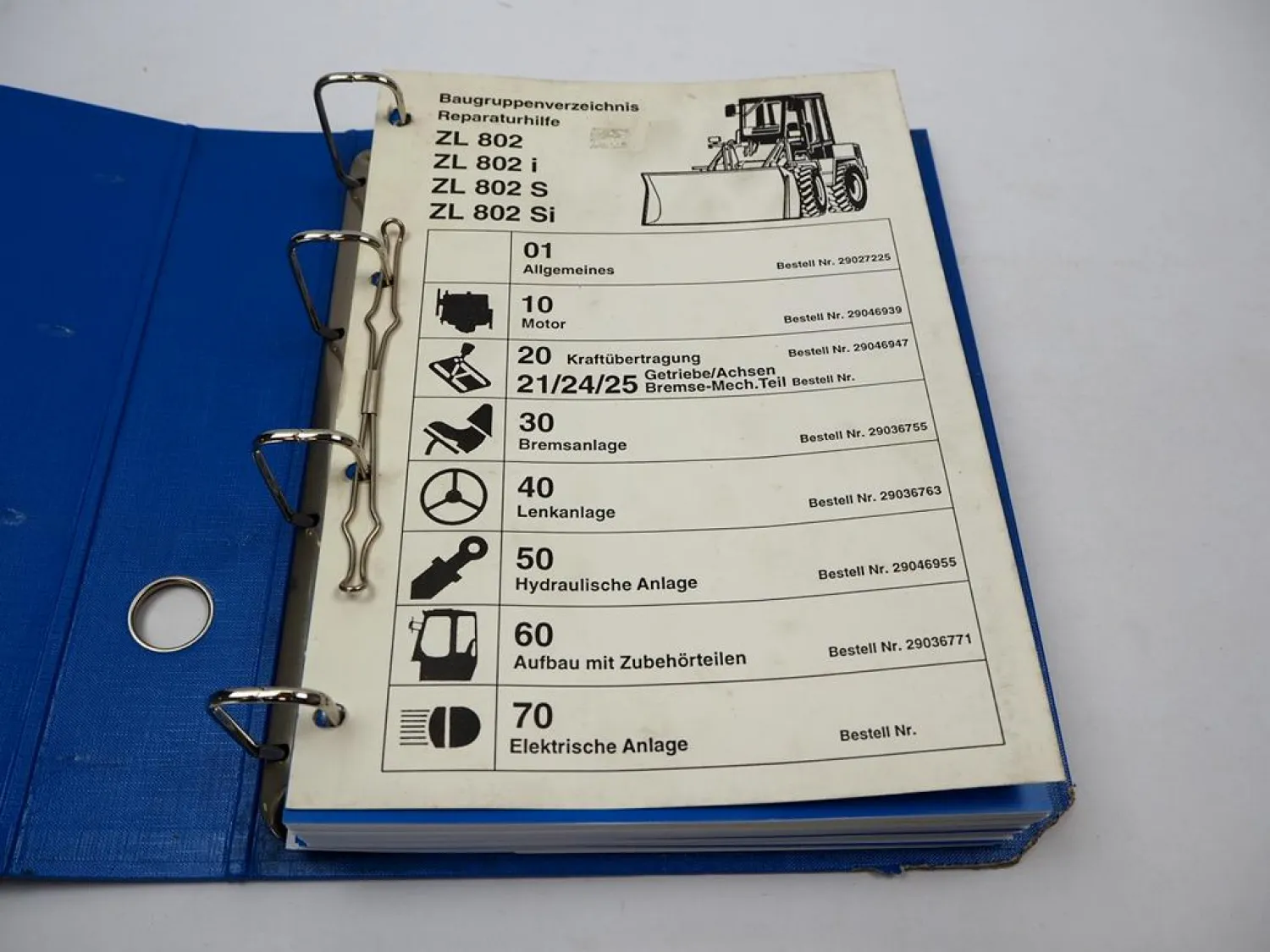 Zettelmeyer ZL 802 802i S Si Reparaturhilfe Radlader Werkstatthandbuch