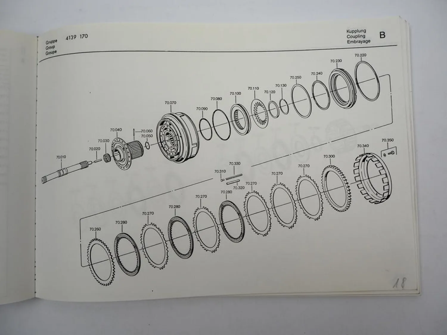 ZF 4 HP 500 Ecomat Getriebe Ersatzteilliste Mercedes Benz NAW Parts List 02/1991