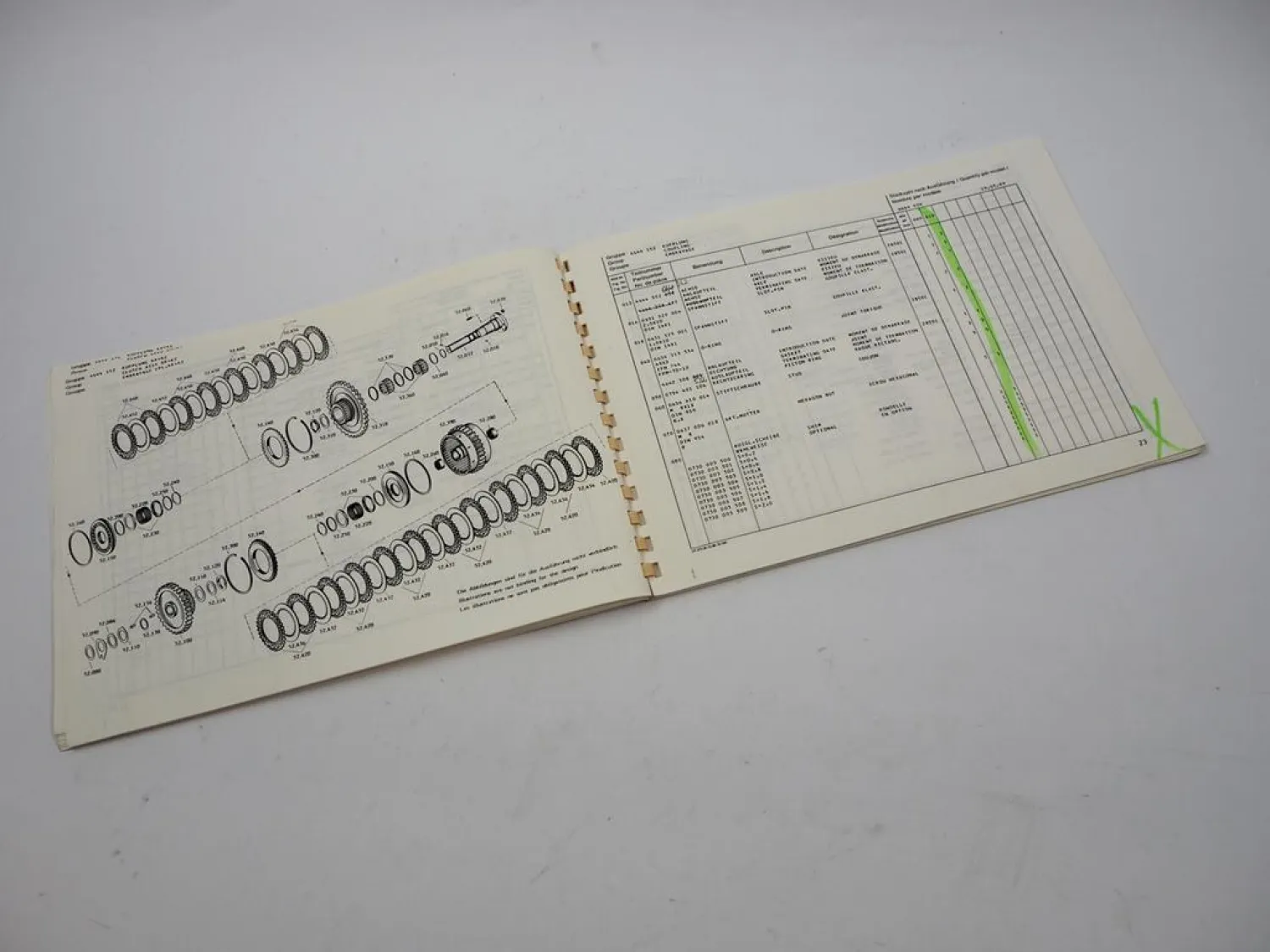 ZF 4 WG-200 Hydromedia Getriebe Ersatzteilliste Zettelmeyer Parts List 05/1989