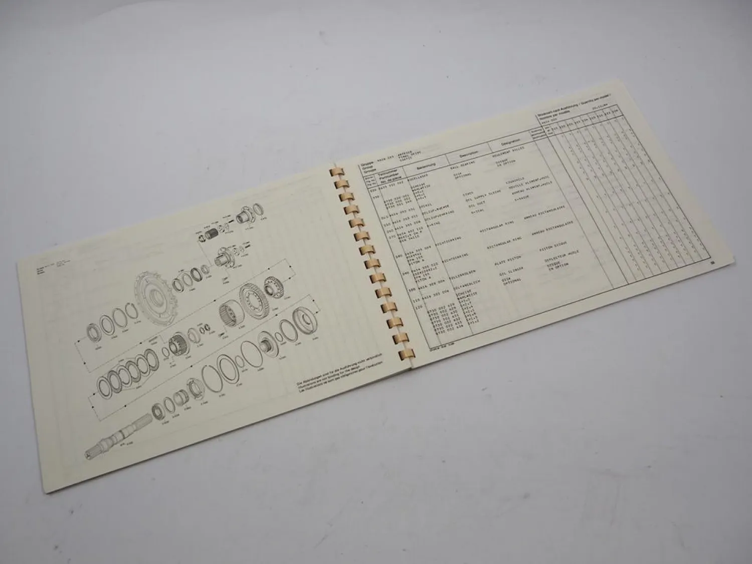 ZF 4 WG 65 II Getriebe Ersatzteilliste Kaelble Schopf Menck Hambrock 12/1984