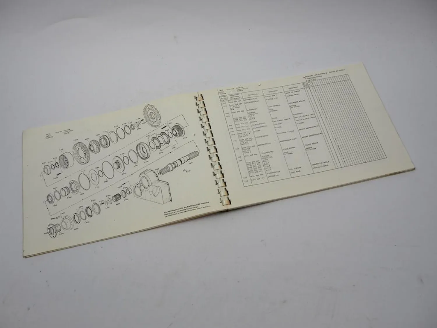 ZF 4 WG 65 II Getriebe Ersatzteilliste Kaelble Schopf Menck Hambrock Parts List