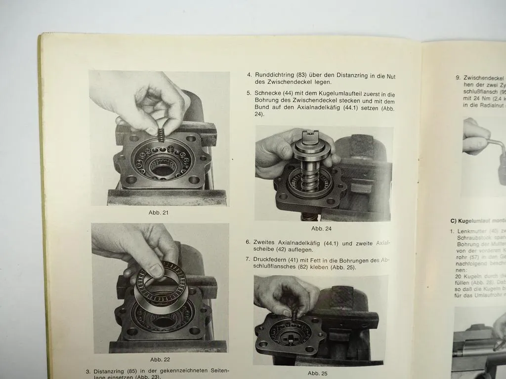 ZF 7411 Halbblock-Hydrolenkung Reparaturanleitung Ersatzteilliste 1976