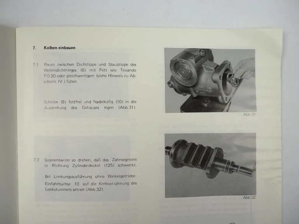 ZF 8090 8095 8096 8097 8098 Servocom Reparaturanleitung Ersatzteilliste 1990