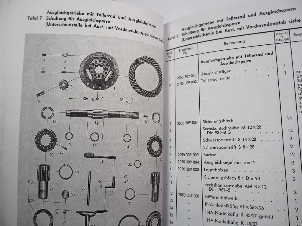 ZF A-16 Triebwerk Reparaturanleitung Ersatzteilliste