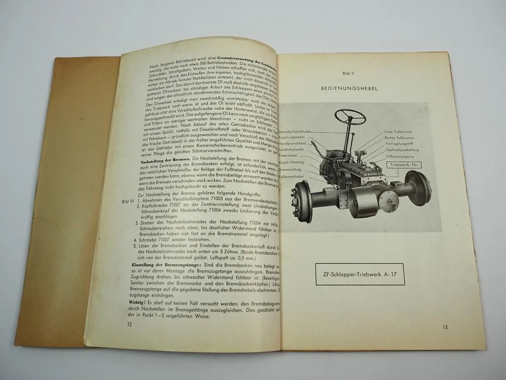 ZF A-17 Triebwerk Bedienung Betriebsanleitung & Ersatzteilliste