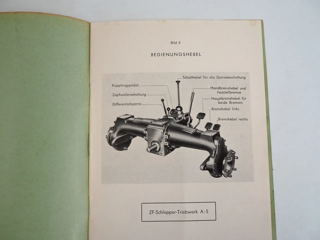 ZF A-5 A5 Betriebsanleitung Ersatzteilliste Schlepper Triebwerk Güldner Lanz