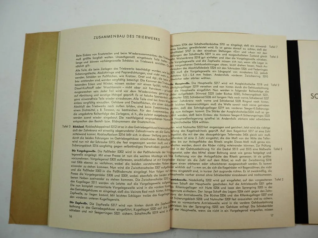 ZF A-5 Triebwerk Bedienung Betriebsanleitung Ersatzteilliste