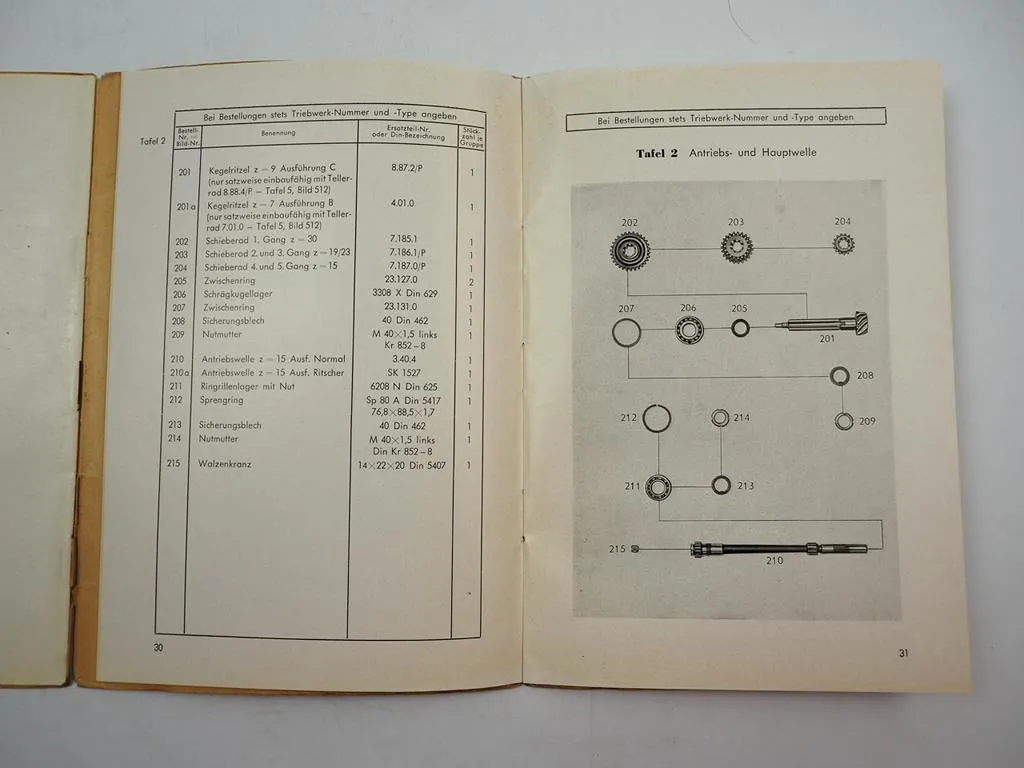 ZF A-8 Triebwerk für Schlepper Güldner Bautz Betriebsanleitung Ersatzteilliste