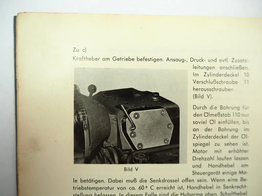 ZF A230J A-230J Regelkraftheber Betriebsanleitung Ersatzteilliste 1966