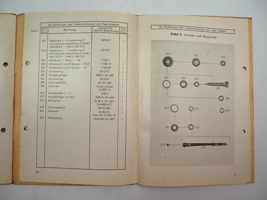 ZF A-8 Getriebe für Schlepper Güldner Bautz Betriebsanleitung Ersatzteilliste